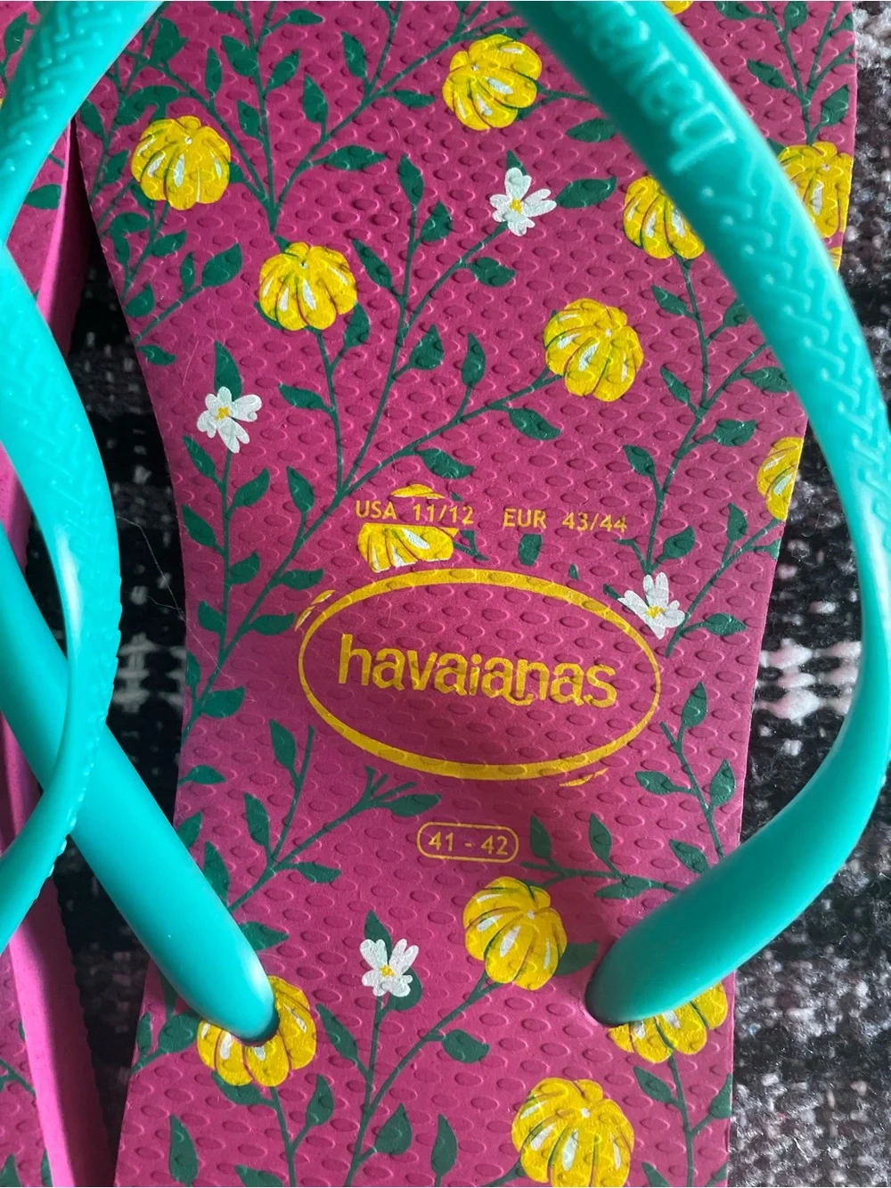 Havaianas Slim Summer Bliss Flip Flop Women's Size USA 11/12 EUR 43/44 NWOB